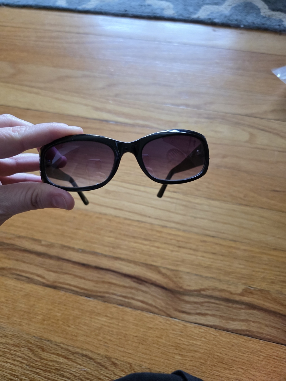 Fossil Women's Black Sunglasses with Gradient Purple Lenses